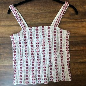 Flower Pattern Square Neck AE Tank Top